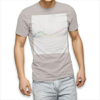 樂天商城 - 選べる25カラー tシャツ メンズ 半袖 ホワイト グレー デザイン S M L XL 2XL 3XL Tシャツ ティーシャツ T shirt 013950 音符　音楽　レインボー