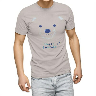 樂天商城 - 選べる25カラー tシャツ メンズ 半袖 ホワイト グレー デザイン S M L XL 2XL 3XL Tシャツ ティーシャツ T shirt 014627 クマ　動物　アニマル