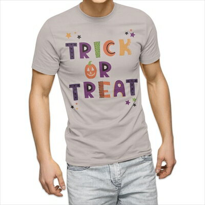 選べる25カラー tシャツ メンズ 半袖 ホワイト グレー デザイン S M L XL 2XL 3XL Tシャツ ティーシャツ T shirt 017501 trick or trat..