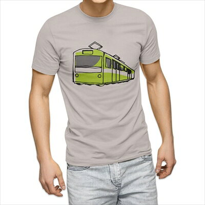 樂天商城 - 選べる25カラー tシャツ メンズ 半袖 ホワイト グレー デザイン S M L XL 2XL 3XL Tシャツ ティーシャツ T shirt 017525 電車　train　黄緑