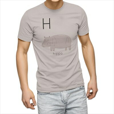 樂天商城 - 選べる25カラー tシャツ メンズ 半袖 ホワイト グレー デザイン S M L XL 2XL 3XL Tシャツ ティーシャツ T shirt 019940 H hippo カバ