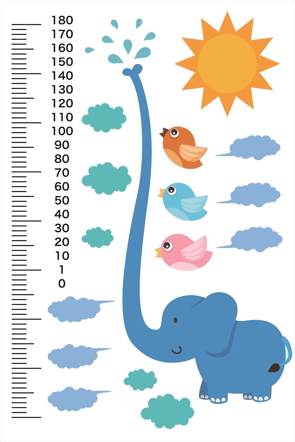 ウォールステッカー 身長計 記念 目盛り 子供部屋 くま　かわいい　 90×60cm シール式 装飾 おしゃれ 壁紙 はがせる 剥がせる カッティングシート wall sticker 雑貨 DIY プチリフォーム