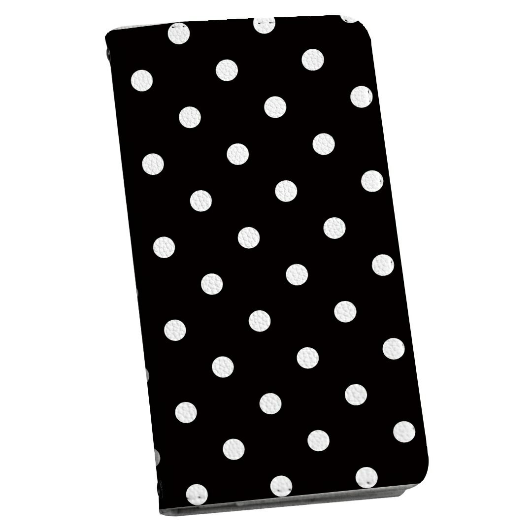 樂天商城 - 手帳型 スマホケース 最新機種対応 スマホカバー マグネット式 フリップ ほぼ全機種対応 iPhone Xperia Pixel AQUOS Galaxy ケース カバー 手帳タイプ 革 igstore 000014 斑点　黒　水玉