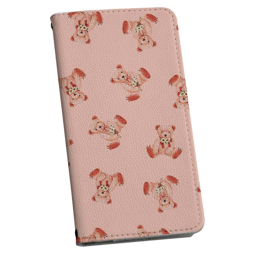 樂天商城 - 手帳型 スマホケース 最新機種対応 スマホカバー マグネット式 フリップ ほぼ全機種対応 iPhone Xperia Pixel AQUOS Galaxy ケース カバー 手帳タイプ 革 igstore 010195 動物　熊　ピンク