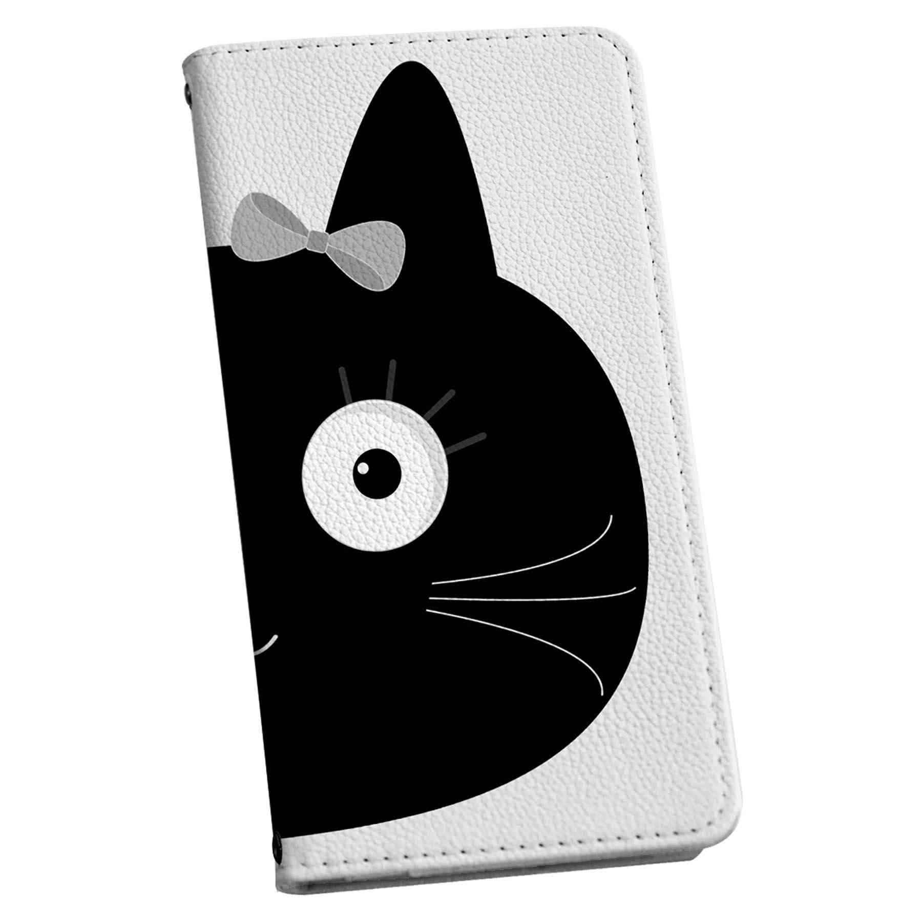 樂天商城 - 手帳型 スマホケース 最新機種対応 スマホカバー マグネット式 フリップ ほぼ全機種対応 iPhone Xperia Pixel AQUOS Galaxy ケース カバー 手帳タイプ 革 igstore 010391 動物　猫　シンプル