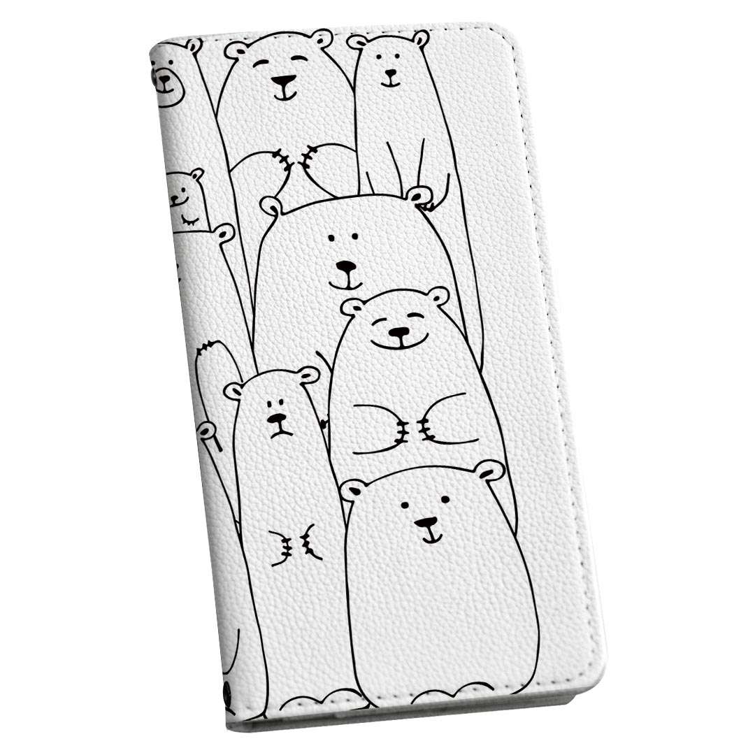 樂天商城 - 手帳型 スマホケース 最新機種対応 スマホカバー マグネット式 フリップ ほぼ全機種対応 iPhone Xperia Pixel AQUOS Galaxy ケース カバー 手帳タイプ 革 igstore 014607 クマ　動物　アニマル