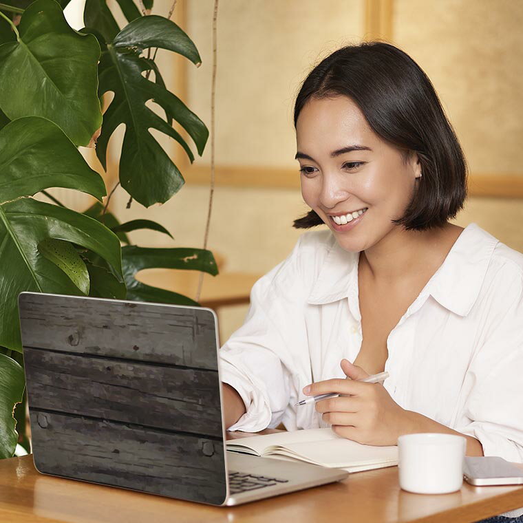 ノートパソコン スキンシール 13.3インチ 17インチまで対応 汎用ステッカー 2枚セット LAVIE用 FMV用 LIFEBOOK用 Dynabook用 Lenovo用 Thinkbook用 IdeaPad用 HP用 Pavillon用 ENVY用 Elite用 Dell用 Vostro用 Inspiron用 VAIO用 木目　000371 3