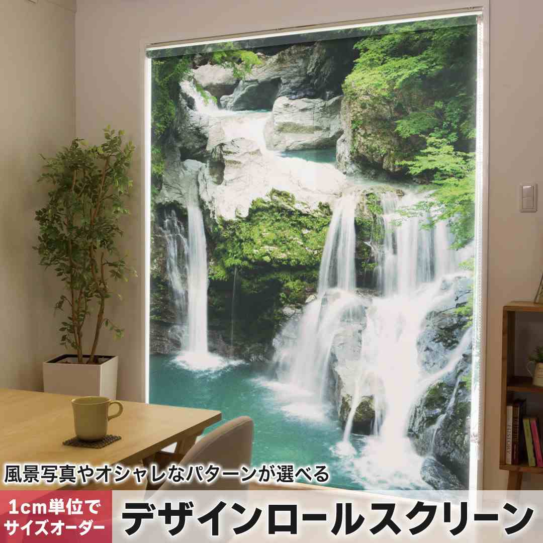 1cm単位サイズオーダー ロールスクリーン ロールカーテン オーダーメイド タチカワ 日本製 間仕切り カーテン 採光 非遮光 目隠し UVカット カーテンレール チェーン式 プル式 写真　風景　景色 003434