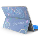 Surface Pro7 (2019) Pro6 Pro2017 pro4 用 スキンシール igsticker サーフェス ノートブック ノートパソコン カバー ケース フィルム ステッカー アクセサリー 保護 011863 かわいい 鳥 自転車