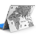 Surface pro7 (2019) pro6 pro2017 pro4 専用 スキンシール Microsoft サーフェス サーフィス ノートブック ノートパソコン カバー ケース フィルム ステッカー アクセサリー 保護 014130 世界地図　レトロ