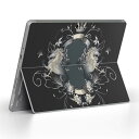 Surface Go 3 / Surface Go 2 Surface Go 全世代対応 用スキンシール サーフェス go igsticker シール スキン 保護 フィルム ステッカー アクセサリー 000007 馬 黒 エンブレム