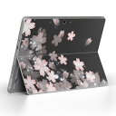 Surface Go 3 / Surface Go 2 Surface Go 全世代対応 用スキンシール サーフェス go igsticker シール スキン 保護 フィルム ステッカー アクセサリー 000028 桜 絵 灰色
