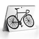 Surface Go 3 / Surface Go 2 Surface Go 全世代対応 用スキンシール サーフェス go igsticker シール スキン 保護 フィルム ステッカー アクセサリー 009765 乗り物 自転車 モノクロ