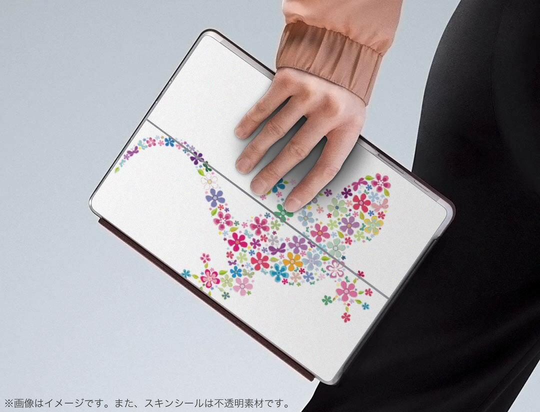 Surface Go 3 / Surface Go 2 Surface Go 全世代対応 用スキンシール サーフェス go igsticker シール スキン 保護 フィルム ステッカー アクセサリー 007663 アニマル 花　　とかげ　トカゲの商品画像 2