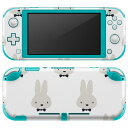 igsticker Nintendo Switch Lite 専用 デザインスキンシール 全面 任天堂 専用 ニンテンドー スイッチ ライト 専用 ゲーム機 カバー アクセサリー フィルム ステッカー エアフリー 010486 動物 うさぎ 白 黒