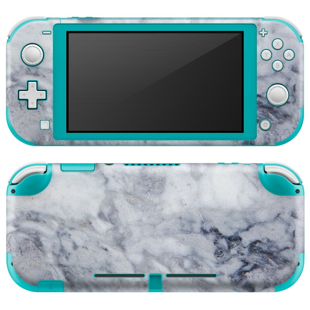 igsticker Nintendo Switch Lite 専用 デザインスキンシール 全面 任天堂 専用 ニンテンドー スイッチ ライト 専用 ゲーム機 カバー アクセサリー フィルム ステッカー エアフリー 013271 グレー　大理石　模様