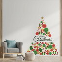 3sizeから選べる!ウォールステッカー 2024 クリスマス Christmas 飾り 190×427mm 390×877mm 590×1327mm Ssiz...