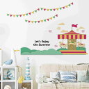 3sizeから選べる!夏 summer☆シール式ウォールステッカー 190×427mm 390×877mm 590×1327mm Ssize Msize Lsize 夏休み 海 祭り 夏祭り 祭り 036234