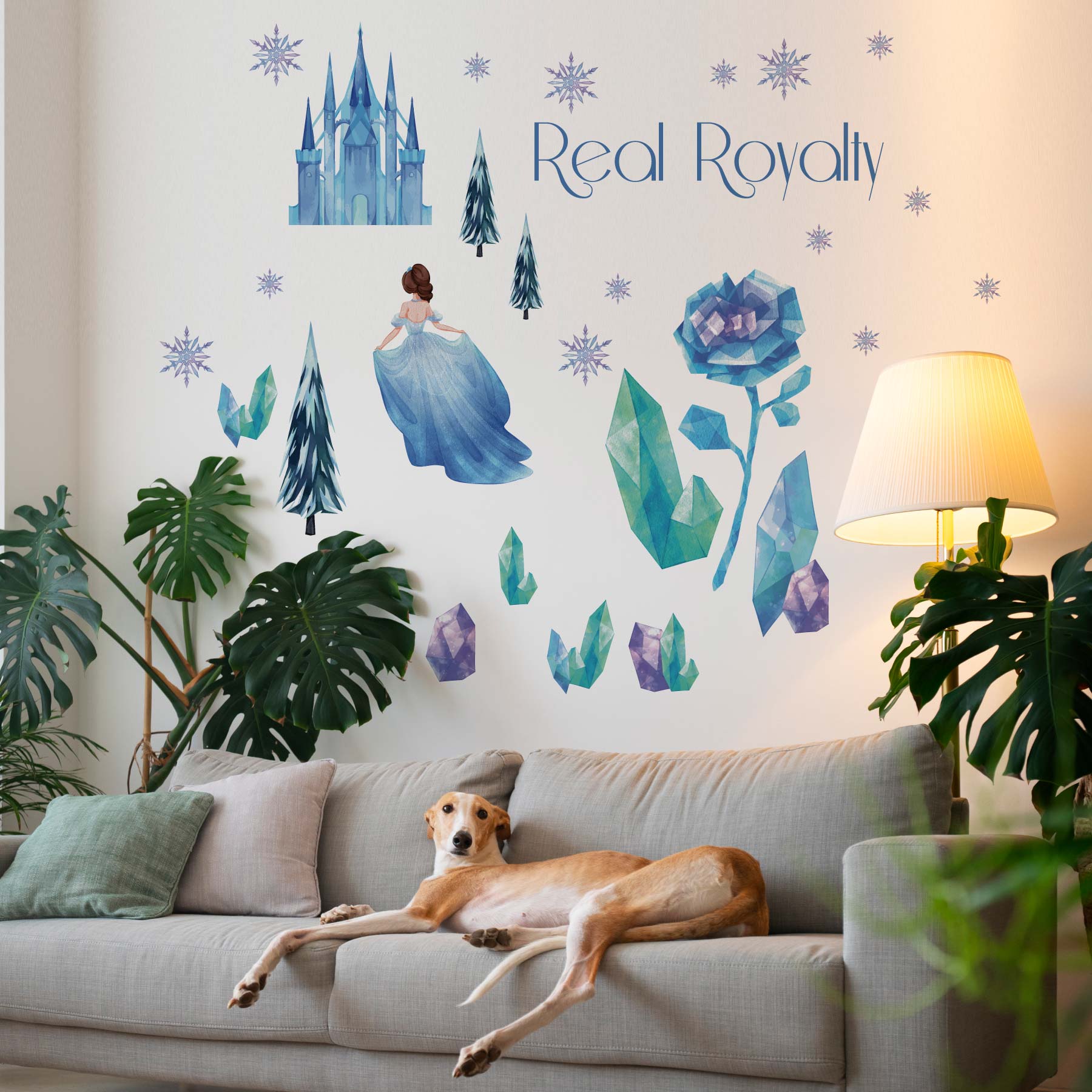 3sizeから選べる！冬のウォールステッカー winter 雪 結晶　雪だるま スキー そり かわいい 590×1327mm..