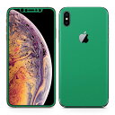 igsticker iPhone Xs Max iphonexsmax 対応 apple アップル アイフォン アイフォーン 全面スキンシール フル 背面 側面 正面 液晶 スマホケース ステッカー スマホカバー ケース 保護シール スマホ スマートフォン 人気 012239 緑 単色 シンプル