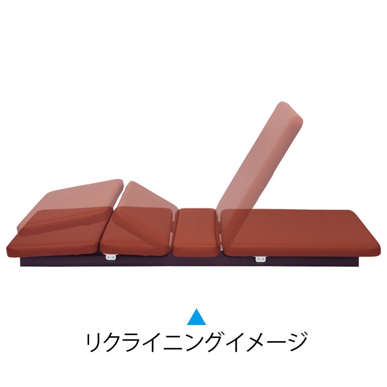 【ポイント6倍】高田ベッド ロウライナーII リラクゼーション ベッド リクライニング機能 サウナ スパ 低床 マッサージベッド ガスシリンダー式 背上げ 脚上げ 角度調節 国産 TB-1687