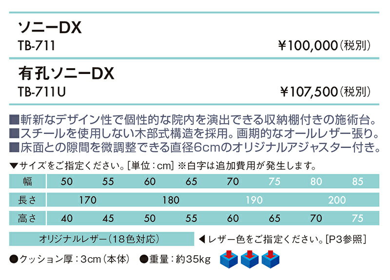 【ポイント5倍】高田ベッド 有孔ソニーDX マッサージベッド 整体ベッド 整体 ベッド 脚部内脚 診察台 施術台 エステベッド 施術用ベッド 治療台 医療用ベッド アロマベッド リラクゼーション TB-711U