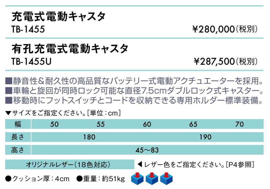 【ポイント6倍】高田ベッド 無孔電動ハイローベッドキャスター＆充電機能付（充電...