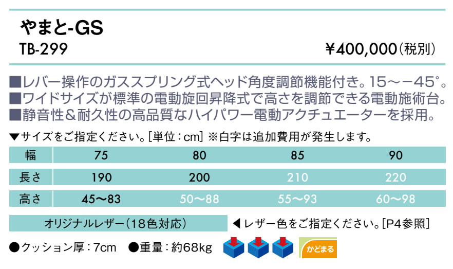 【ポイント6倍】高田ベッド やまと－GS 電動マッサージベッド 整体ベッド 電動昇降...