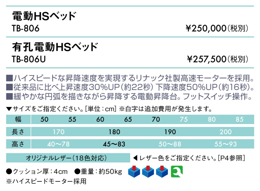 【ポイント6倍】高田ベッド 無孔電動HSベッド...の紹介画像2
