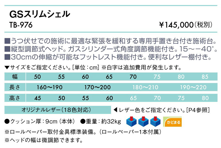 【ポイント6倍】高田ベッド GSスリムシェル 棚付き 収納 整体ベッド カイロベッド ...