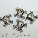 【月間優良ショップ受賞】【ロンデルビーズ】天然石パワーストーン金属パーツ☆ロンデルガイコツ1【あす楽】【パーツ】