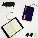 「ブタ」名入れキャンバスブックカバー/文庫本用 A6判 部活 お名前 豚 Pig 豚肉 ポーク 習い事 グッズ ソフトカバー 布製 綿 かわいい おしゃれ シンプル
