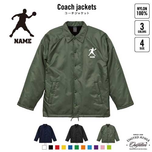 ドッジボール/名入れボア裏地付きコーチジャケット 左胸ワンポイントミリタリー アメカジ ブラック ネ..