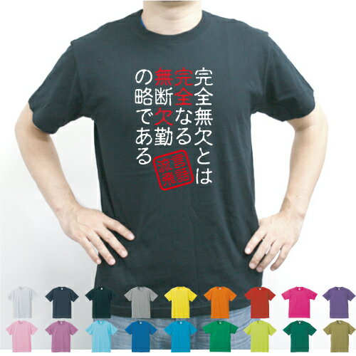 完全無欠とは／流言飛語【面白T】文字Tシャツ 半袖Tシャツ アメカジ アメリカンカジュアル B系 ストリート 名言 インパクト 駄洒落 日本語 ギャグ 笑い セリフ 座右の銘 衣装 一張羅 自己主張