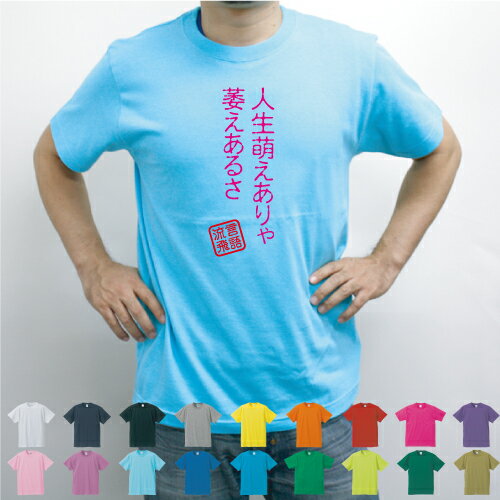 人生萌えありゃ萎えあるさ／流言飛語【面白T】文字Tシャツ 半袖Tシャツ アメカジ アメリカンカジュアル B系 ストリート 半袖Tシャツ 春物 夏物 綿100 メンズ レディース キッズ