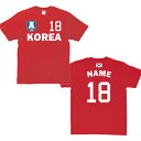 韓国サッカーユニフォームTシャツ 背番号＆名入れ 韓