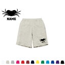 「カニ」 名入れスウェットハーフパンツ ワンポイント 普段着 部屋着 運動着スポーツ ダンス ジム フィットネス ショートパンツ 短パン 半ズボン コットン 綿...