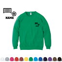 サッカー2 名入れクルーネックライトトレーナー 名入れスウェット 名入れトレーナー 名入れ 左胸ワンポイント スウェット 部活 チームウェア 記念 クラブ 団体 スポーツ 人気