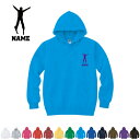 スキーヤー/名入れフーデッドパーカー スポーツシルエット名入れ 左胸ワンポイント 部活 文化祭 母の日のプレゼント 卒部記念 文化祭 クラブ ユニフォーム スキ...