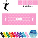 「男子バレー」名入れ冷感タオル 冷却タオル クールタオル ストライプ ドット 水玉 柄タオル ポリエステル ネックタオル クール 清涼 首ケア 暑さ対策 熱中症...