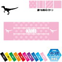 ヴェロキラプトル 名入れ冷感タオル 冷却タオル クールタオル ストライプ ドット 水玉 柄タオル ポリエステル ネックタオル クール 清涼 首ケア 暑さ対策 熱...