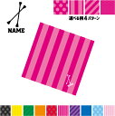 バトン 名入れマルチクロス メガネ拭き 液晶拭き スマホ拭き PC OA ミニタペストリー 敷き物【SPMC】リボン 器械体操