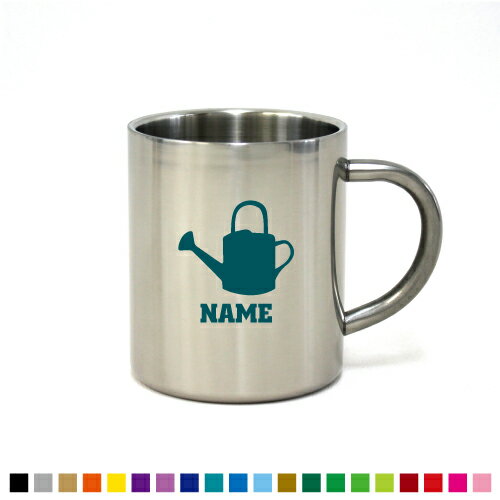 お花屋さん2 職業系名入れステンレスマグカップ（小） 真空二重構造 サーモ サーモマグ サーモステンレ..