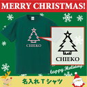 名入れTシャツ「クリスマスツリー3」/ベビー服・キッズ名入れTシャツ、クリスマス、Christmas、Xmas、サンタ、肌着、子供服、キッズウェア