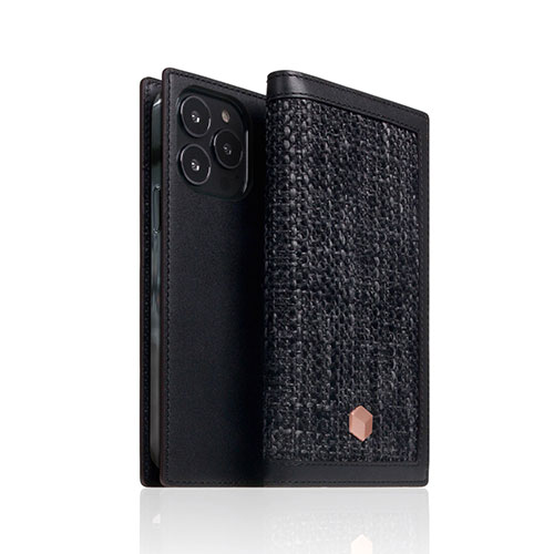 SLG Design Edition Calf Skin Leather Diary for iPhone 13 Pro 蒠^P[X ubN SD22134i13PBK