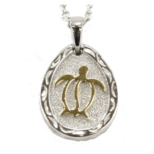 ALOHA HONU ネックレス レディース メンズ ペア ペンダント ハワイアン 金属アレルギー 対応 男女兼用 ステンレス ウミガメ ホヌ プルメリア pmh-102