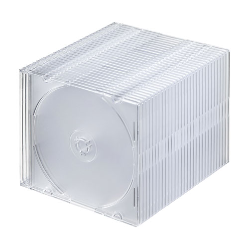 【5個セット(30枚×5)】 サンワサプライ Blu-ray・DVD・CDケース(スリムタイプ・30枚セット・クリア) FCD-PU30CLNX5