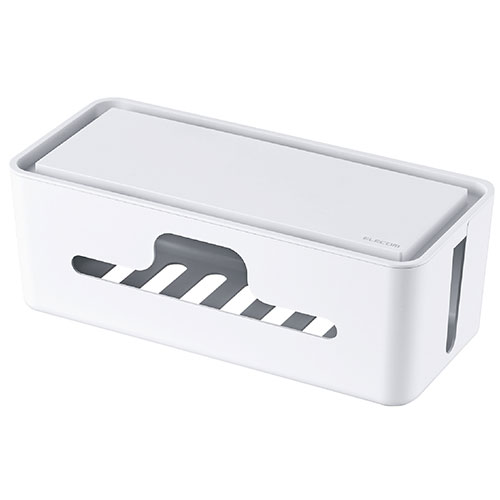 【5個セット】 エレコム スタンド付きケーブルボックス 小 ホワイト EKC-BOX003WHX5