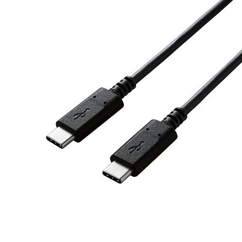 【5個セット】エレコム USB2.0ケーブル/C-Cタイプ/認証品/PD対応/3A出力/2.0m/ブラック U2C-CC20NBK2X5