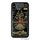 STAR WARS スター・ウォーズ グッズコレクション FLASH M-FALCON 基板アート iPhone Xケース 黒 F10B